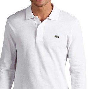 Lacoste a White Long Sleeve Men’s Polo Shirt L